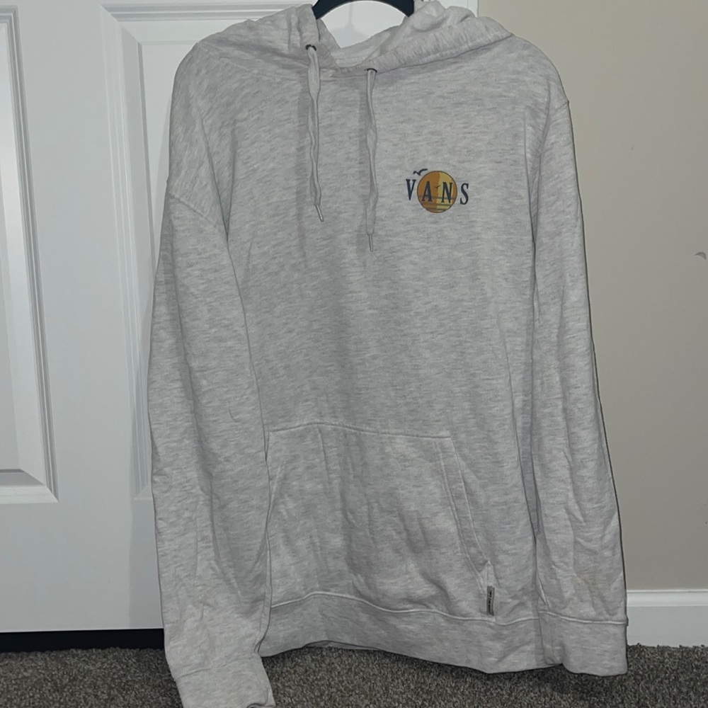 Vans “off the wall” grey mens graphic hoodie size XL